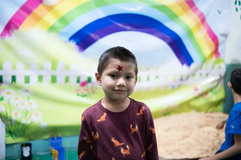 Preschool students in activities at the Instituto Cristiano de las Américas