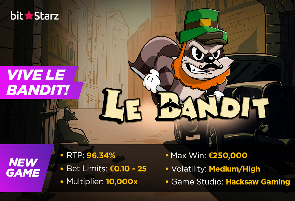 Le Bandit Slot (Hacksaw Video Gaming) – Helt gratis demo og spill